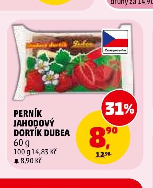 PERNÍK JAHODOVÝ DORTÍK DUBEA