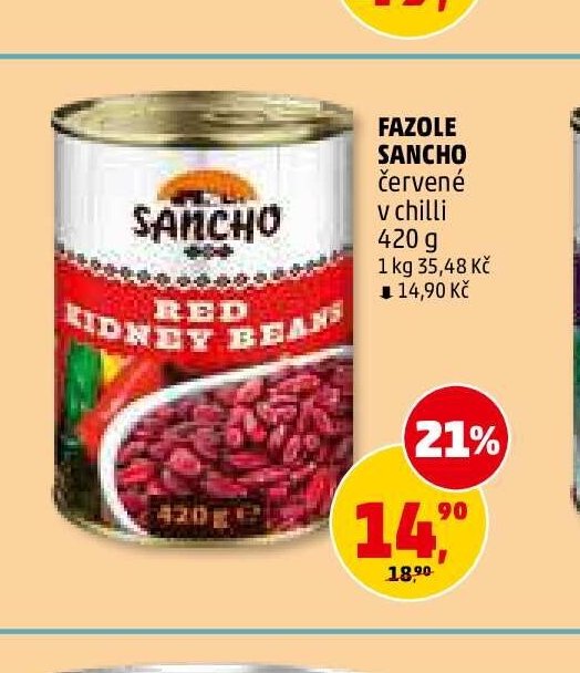 Fazole Sancho červené v chilli
