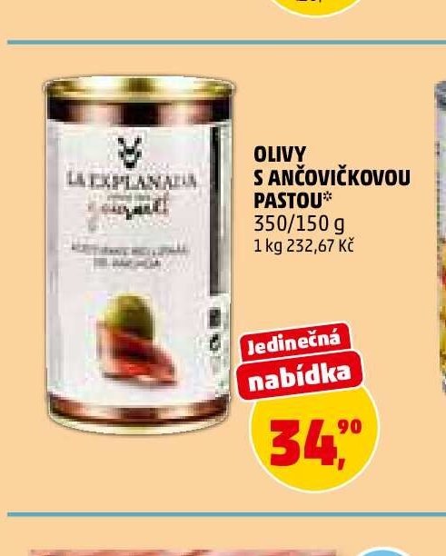 Olivy s ančovičkovou pastou