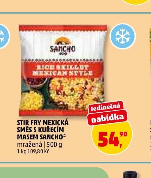Stir fry mexická směs s kuřecím masem Sancho