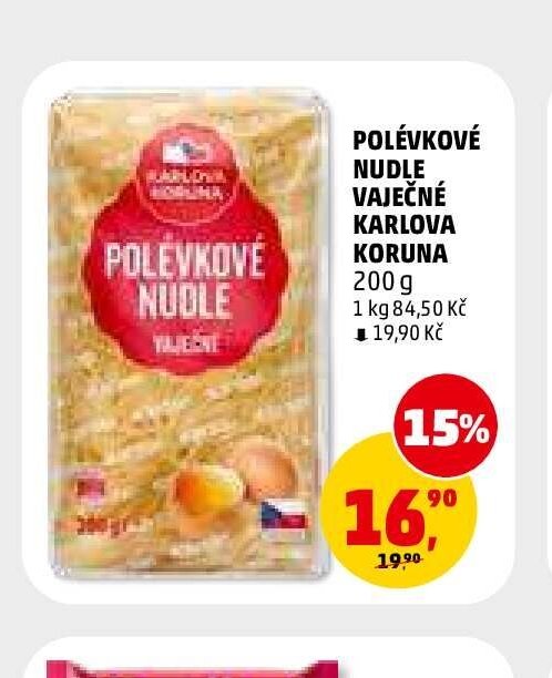 Polévkové nudle vaječné Karlova Koruna 200 g - Penny Market akcniletaky.com