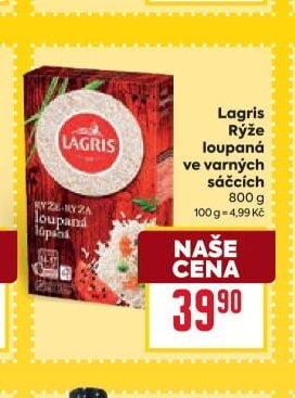 Lagris Rýže loupaná ve varných sáčcích 800 g