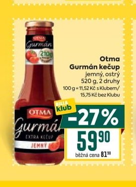 Otma Gurmán kečup 520 g