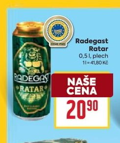 Radegast Ratar 0,5 l, plech