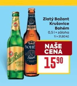 Zlatý Bažant Krušovice Bohém 0,5 l