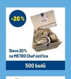 Sleva 20 % na METRO Chef ústřice