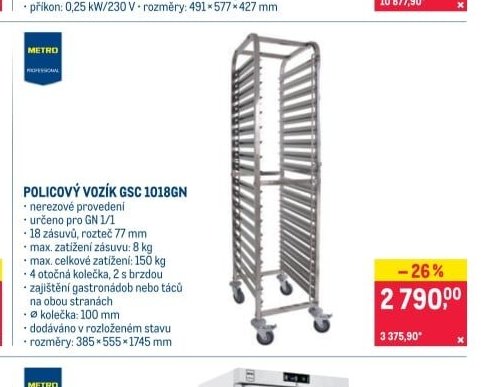 POLICOVÝ VOZÍK GSC 1018GN - Makro akcniletaky.com