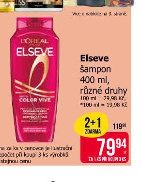 Elseve šampon 400 ml