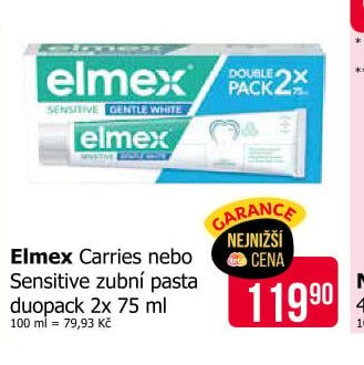 Elmex Sensitive zubní pasta duopack 2x 75 ml