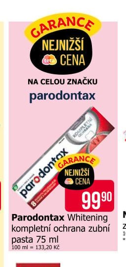 Parodontax Whitening kompletní ochrana zubní pasta 75 ml