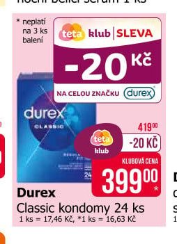 Durex Classic kondomy 24 ks