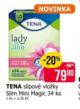 TENA slipové vložky Slim Mini Magic 34 ks