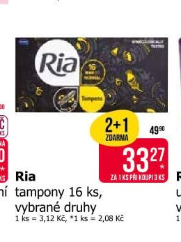 Ria tampony 16 ks, vybrané druhy