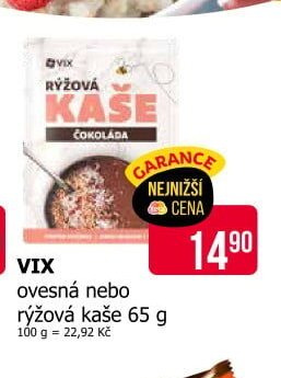 VIX ovesná nebo rýžová kaše 65 g