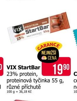 VIX StartBar 23% protein, proteinová tyčinka 55 g, různé příchutě