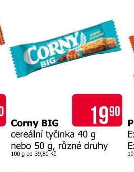 Corny BIG cereální tyčinka 40 g nebo 50 g, různé druhy