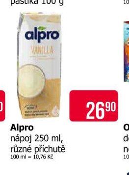 Alpro nápoj 250 ml, různé příchutě