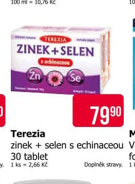 Terezia zinek + selen s echinaceou 30 tablet