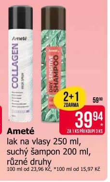 Lak na vlasy Ameté