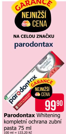 Pasta na zuby Whitening Kompletní ochrana Parodontax