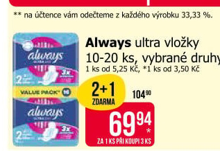 Vložky dámské Ultra Always