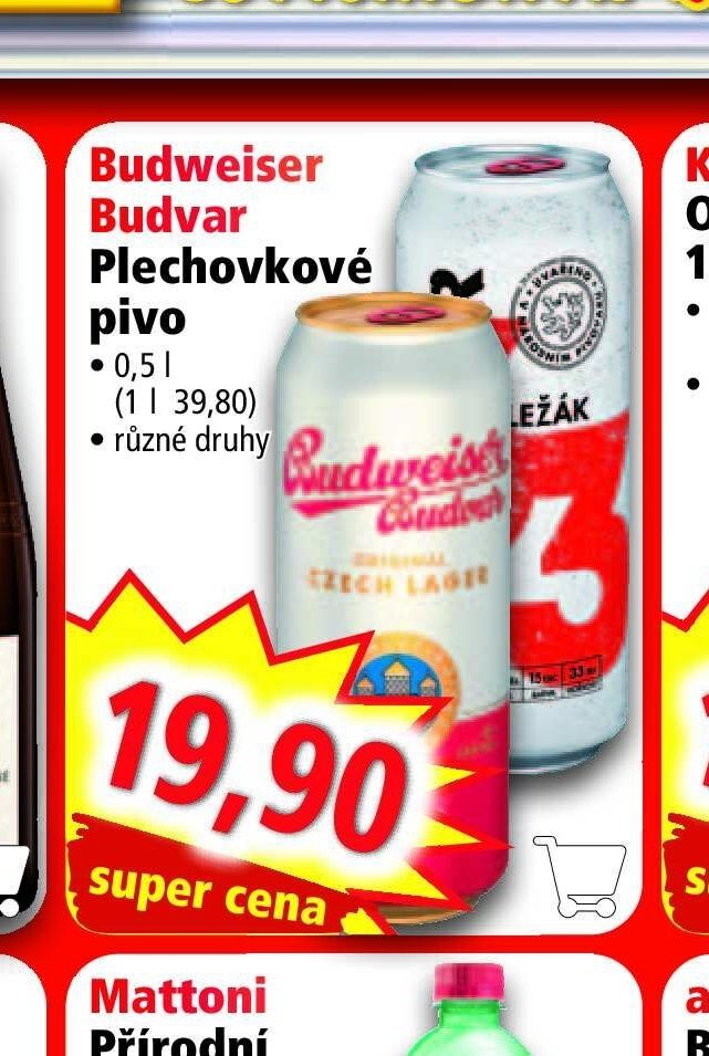 Budweiser Budwar Plechovkové pivo