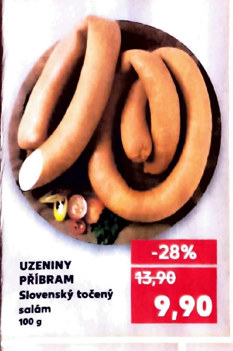 UZENINY PŘÍBRAM Slovenský točený salám 100 g