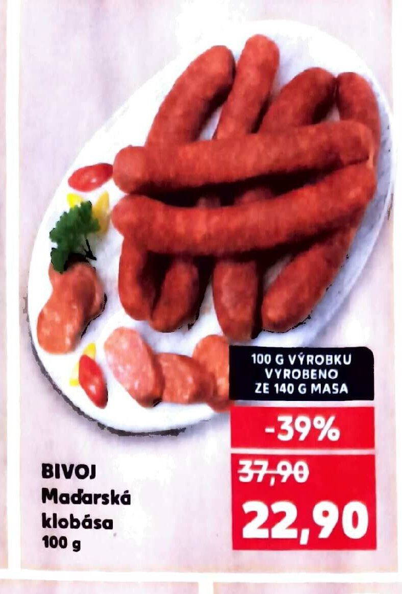 BIVOJ Maďarská klobása 100 g