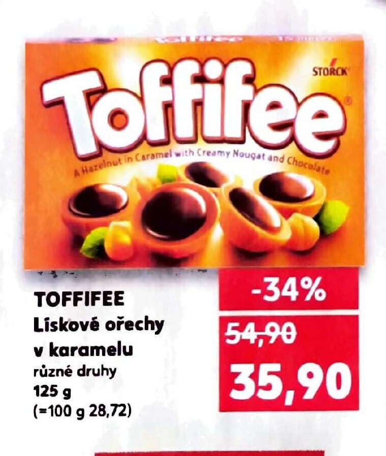 TOFFIFEE Lískové ořechy v karamelu 125 g