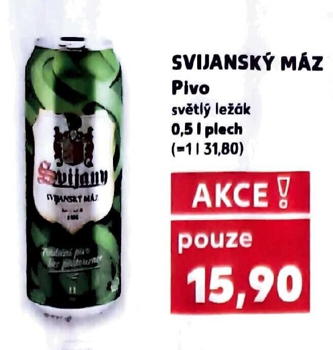 Svijanský Máz Pivo světlý ležák - Kaufland akcniletaky.com