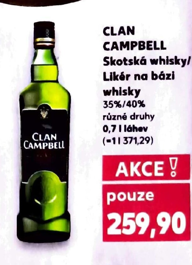 CLAN CAMPBELL Skotská whisky