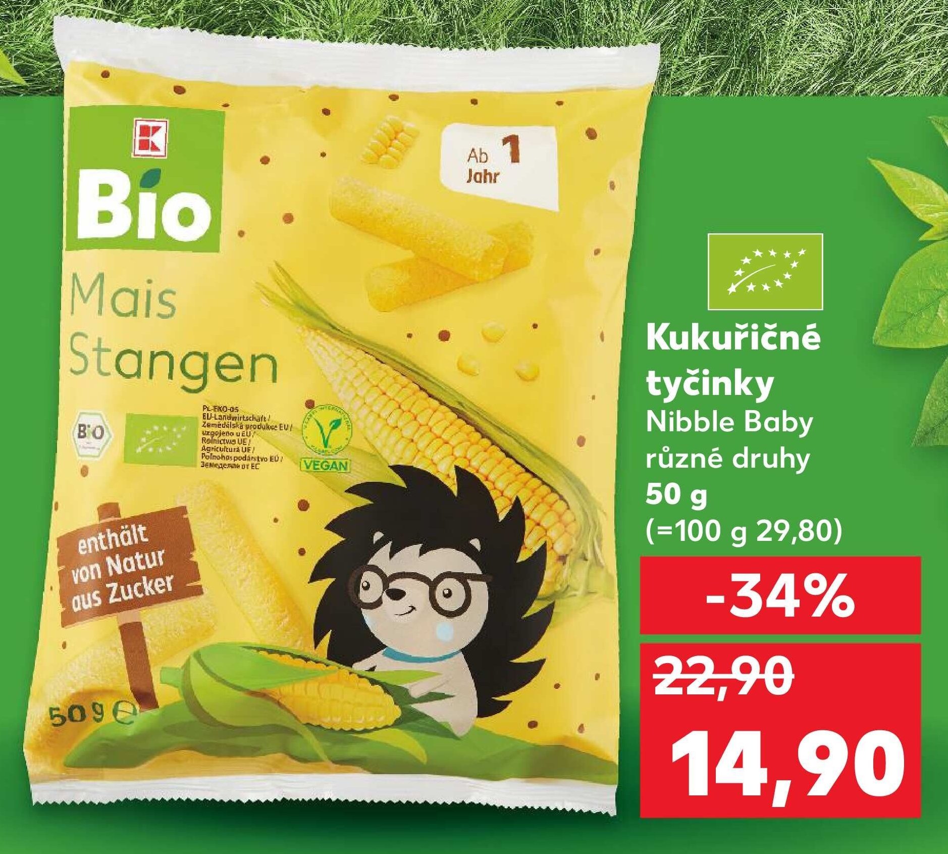 Kukuřičné tyčinky Nibble Baby různé druhy