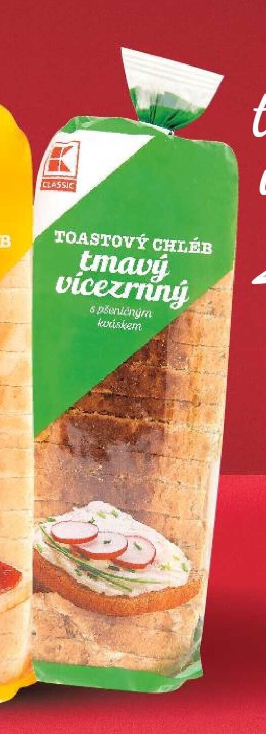 Toastový chléb tmavý vícezrnný