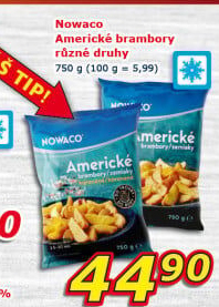 Brambory americké mražené Nowaco