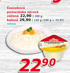 Česneková sýrová pomazánka Váhala