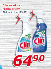 Čistič oken ve spreji Clin