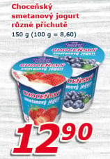 Jogurt smetanový ochucený Choceňský