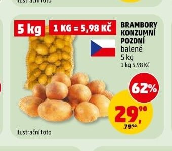 BRAMBORY KONZUMNÍ POZDNÍ