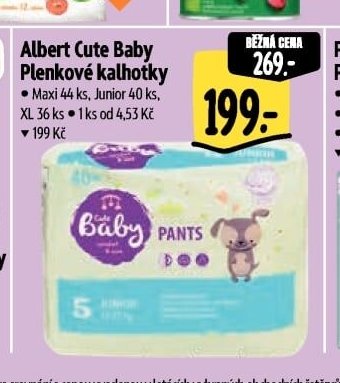 Albert Cute Baby Plenkové kalhotky