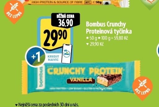Bombus Crunchy Proteinová tyčinka