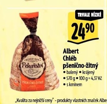Albert Chléb pšenično-žitný