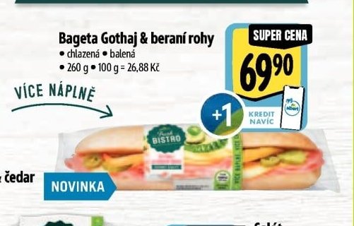 Bageta Gothaj & beraní rohy - Albert akcniletaky.com