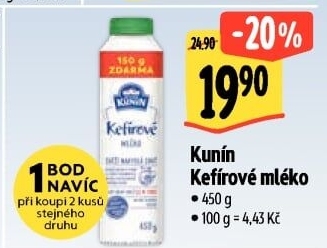 Kefírové mléko Mlékárna Kunín