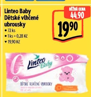 Vlhčené ubrousky dětské Linteo Baby
