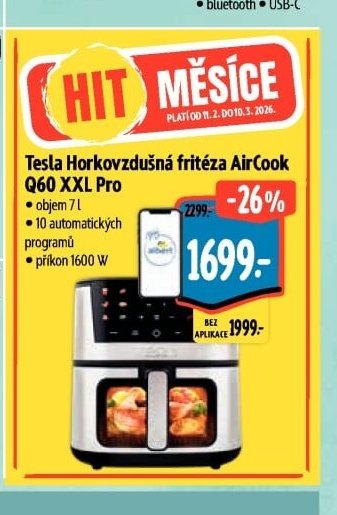 Tesla Horkovzdušná fritéza AirCook Q60 XXL Pro