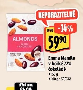 Emma Mandle v hořké 72% čokoládě