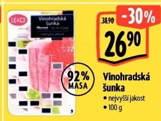 Šunka vinohradská nejvyšší jakosti LE&amp