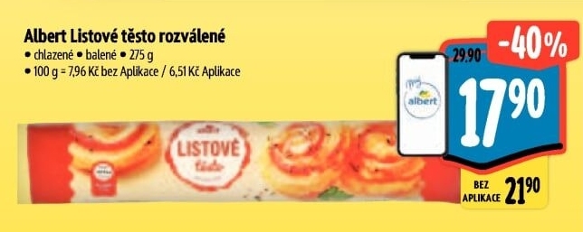 Těsto listové Albert