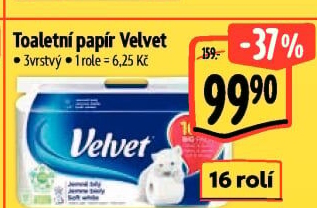 Toaletní papír 3vrstvý Velvet