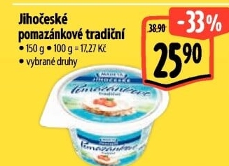 Tradiční pomazánkové Jihočeské Madeta
